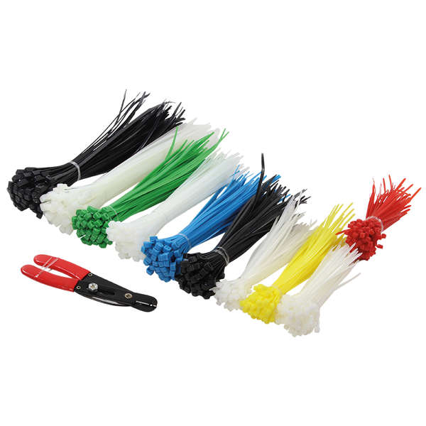 Naar omschrijving van KAB0019 - Cable tie set  600 pcs. mixed color different lengths