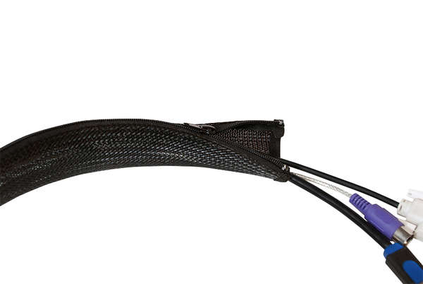 Naar omschrijving van KAB0048 - Flexible cable protection with zipper, 50 x 35 x 1000 mm