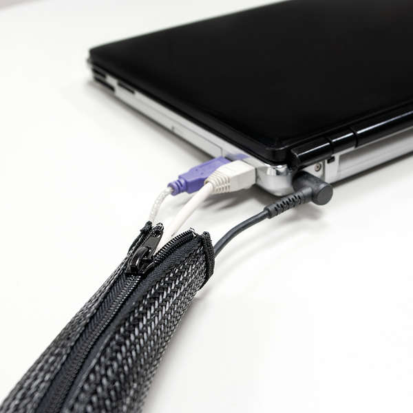 Naar omschrijving van KAB0046 - Flexible cable protection with zipper, 30 x 20 x 1000 mm