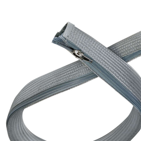 Naar omschrijving van KAB0071 - Flexible cable protection with zipper, 30 x 20 x 1000 mm grijs