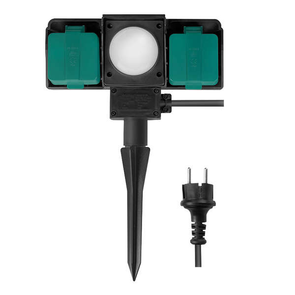 Naar omschrijving van LPS226 - Outdoor Socket, 2 sockets, with Day/Night Sensor