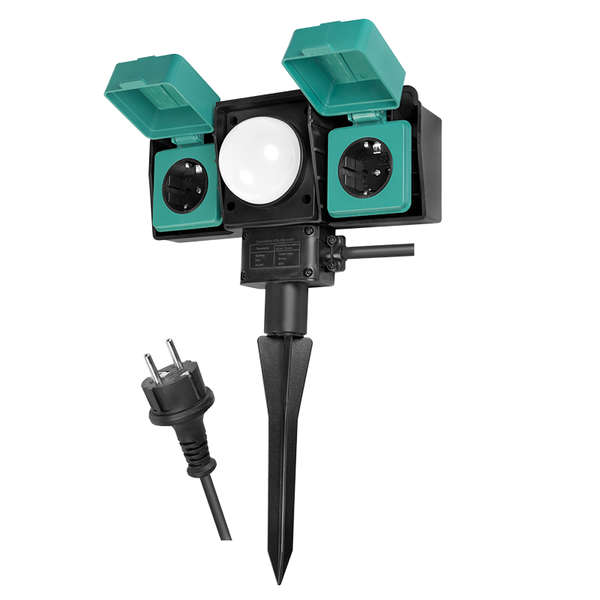 Naar omschrijving van LPS226 - Outdoor Socket, 2 sockets, with Day/Night Sensor