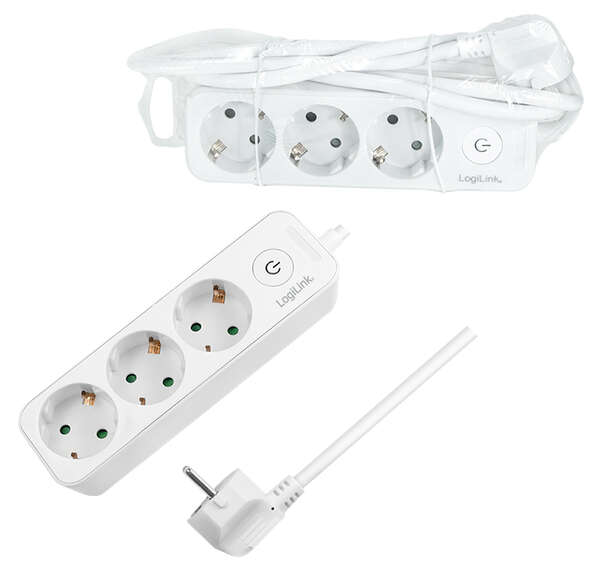 Naar omschrijving van LPS244 - Outlet Strip, 3 safety sockets, white