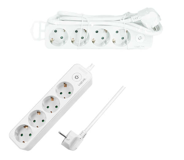 Naar omschrijving van LPS245 - Outlet Strip, 4 safety sockets, white