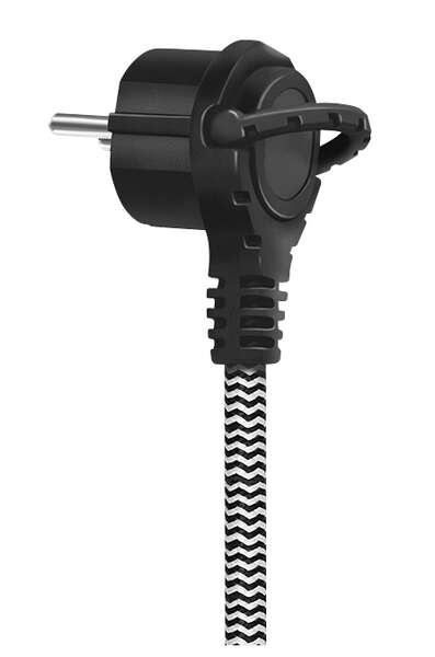 Naar omschrijving van LPS262U - Outlet Strip, 3 safety sockets, w/ 3x USB Port, w/ textile cable, black