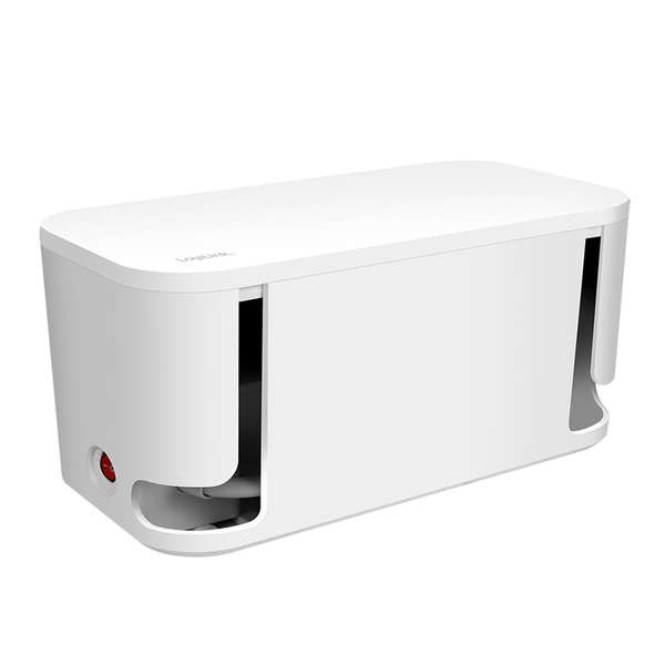 Naar omschrijving van LPS281U - Kabelbox met 5-voudige stekkerdoos, 3x USB, 285 x 145 x 13 mm, wit