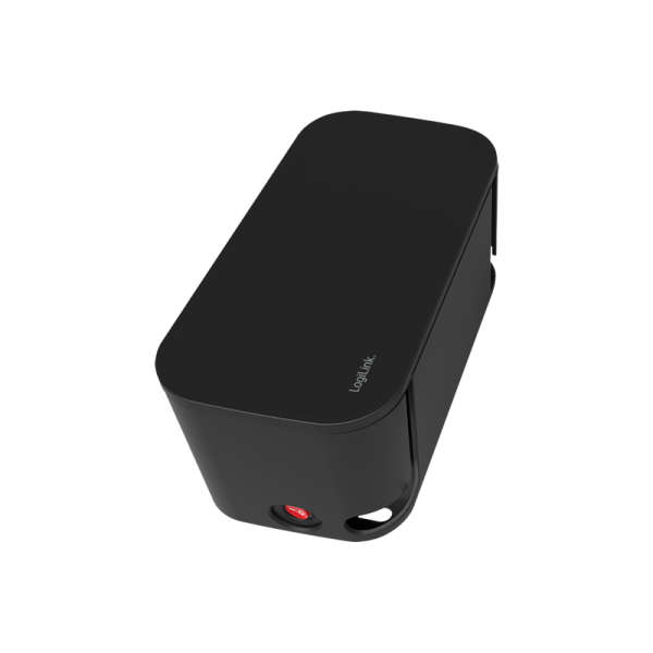 Naar omschrijving van LPS282U - Kabelbox met 5-voudige stekkerdoos, 3x USB, 285 x 145 x 13 mm, zwart