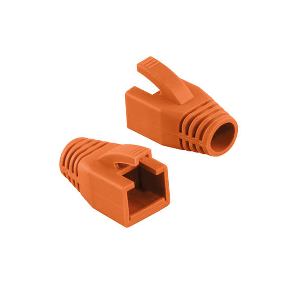 Naar omschrijving van MP0035O - RJ45 plug strain relief boot, 8.0 mm, orange, 50 pcs.
