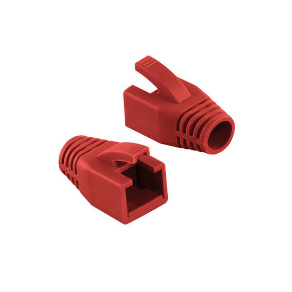 Naar omschrijving van MP0035R - RJ45 plug strain relief boot, 8.0 mm, red, 50 pcs.
