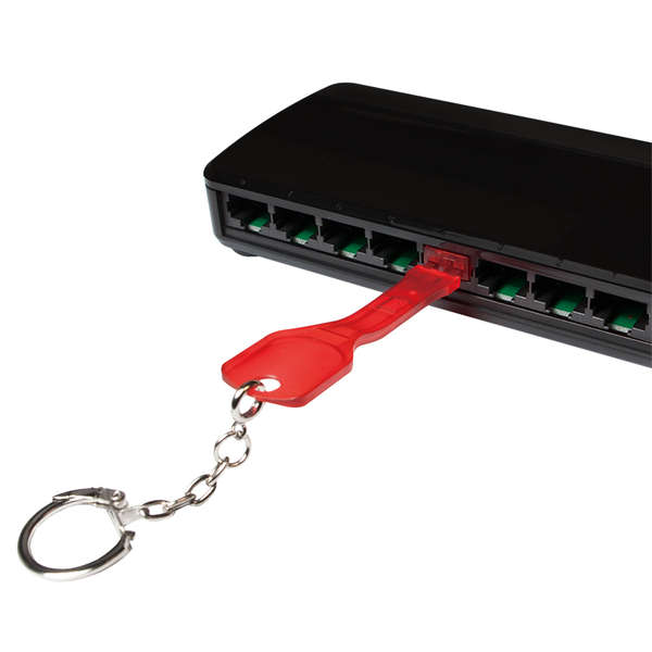 Naar omschrijving van MP0042 - RJ45 port blocker (1x key, 10x locks)