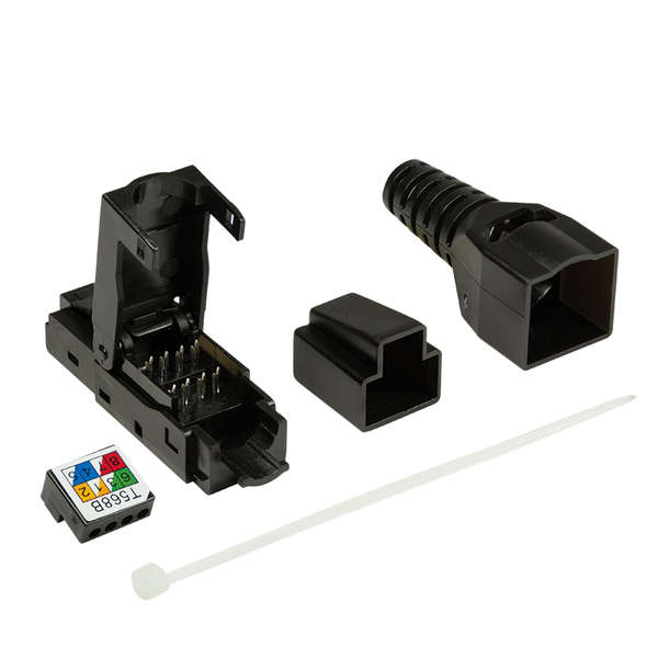 Naar omschrijving van MP0045 - Field assembly plug, Cat.6A, unshielded