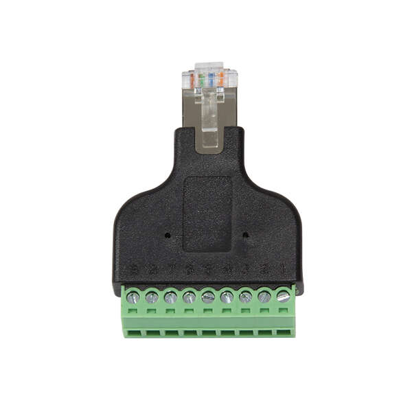 Naar omschrijving van MP0050 - RJ45 Male to 8 Pin Screw Terminal Adapter