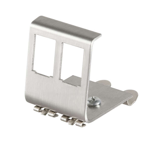 Naar omschrijving van MP0052 - DIN rail adapter for two RJ45 keystone modules metal