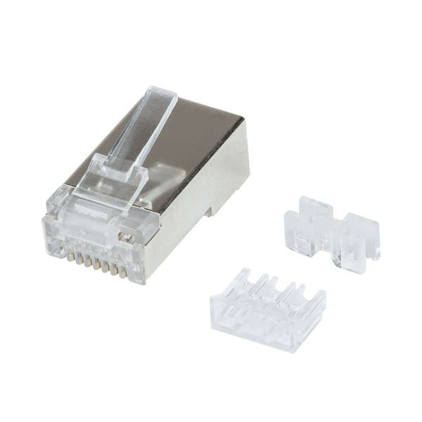 Naar omschrijving van MP0070 - RJ45 modulaire plug Cat6A STP voor massief en soepele draden 50 stuks