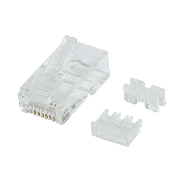 Naar omschrijving van MP0071 - RJ45 modulaire plug Cat6A UTP voor massief en soepele draden 50 stuks