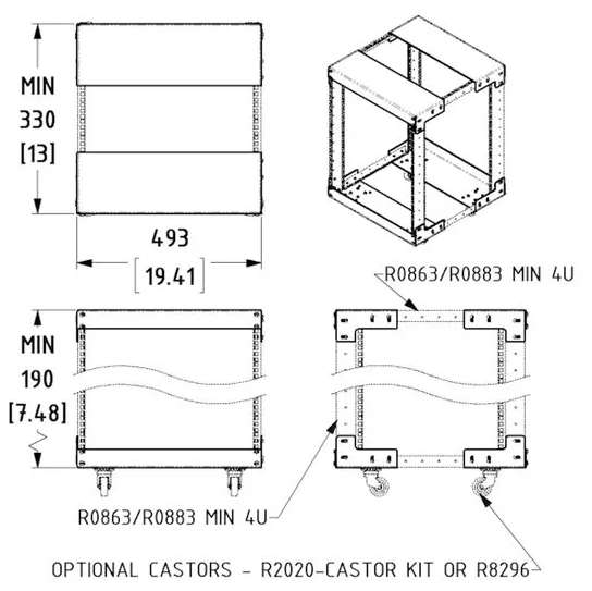 Naar omschrijving van MP180943 - Open rack frame 19