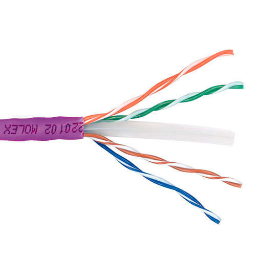 Naar omschrijving van MX0032 - Molex CAT 6 U/UTP Paars LSZH massieve kabel 500m