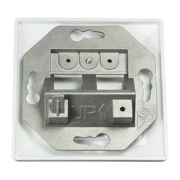 Naar omschrijving van NK4020 - Keystone Faceplate 45° for 2 modules, signal white Ral 9003