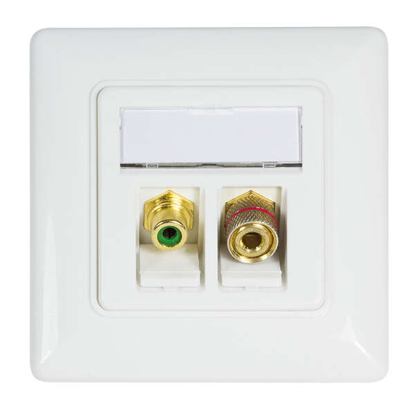 Naar omschrijving van NK4020 - Keystone Faceplate 45° for 2 modules, signal white Ral 9003