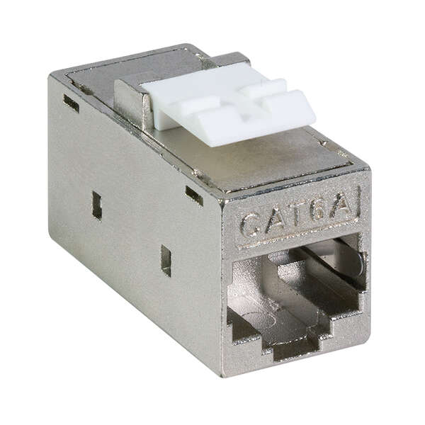 Naar omschrijving van NK4086 - Keystone coupler Cat.6A STP, 2xRJ45, SlimLine