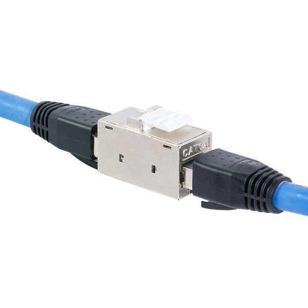 Naar omschrijving van NK4086 - Keystone coupler Cat.6A STP, 2xRJ45, SlimLine
