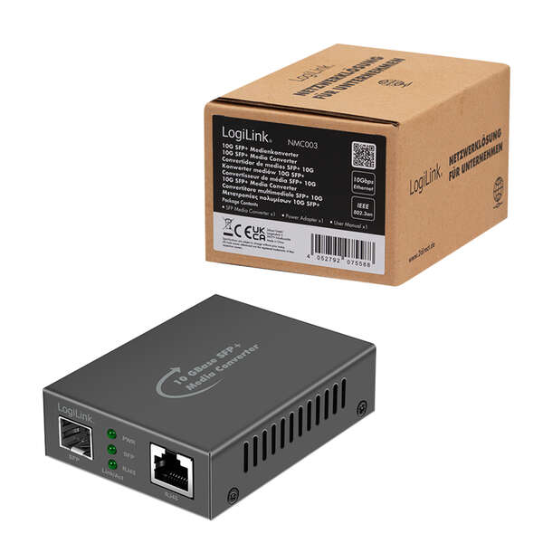 Naar omschrijving van NMC003 - 10 Gigabit Media Converter RJ45 to 10G SFP+