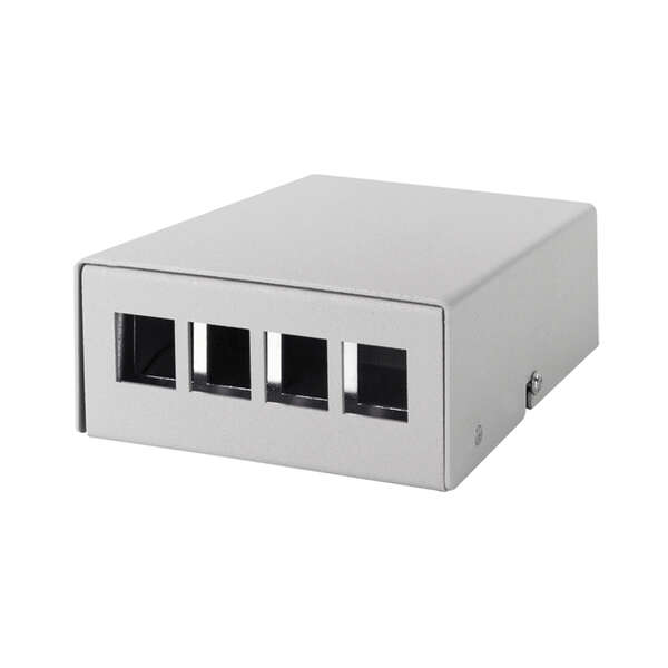 Naar omschrijving van NP0092 - Consolidation point box  4-port, desk/wall/rail mounting, grey