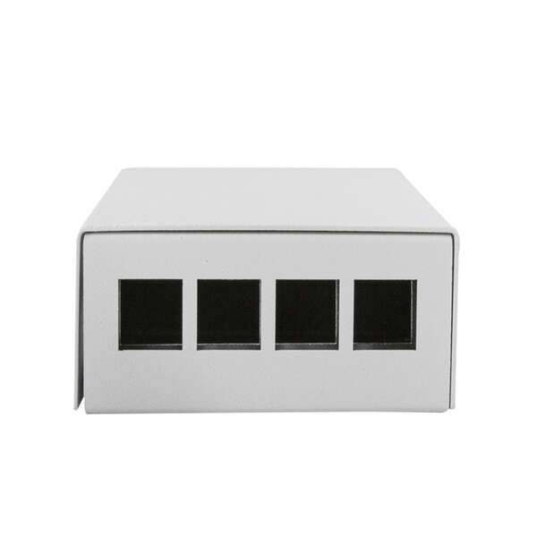 Naar omschrijving van NP0092 - Consolidation point box  4-port, desk/wall/rail mounting, grey