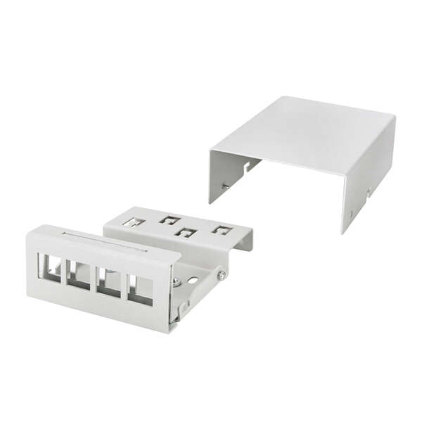 Naar omschrijving van NP0092 - Consolidation point box  4-port, desk/wall/rail mounting, grey