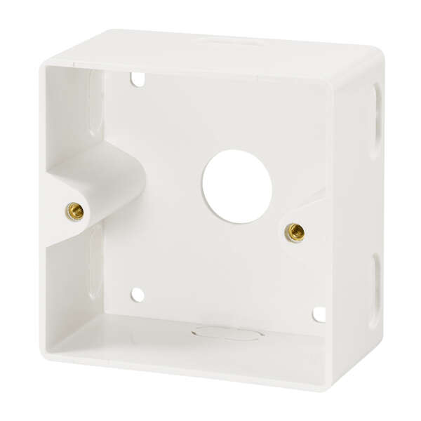 Naar omschrijving van NP0223 - Surface back box for flush mount outlets, signal white RAL9003
