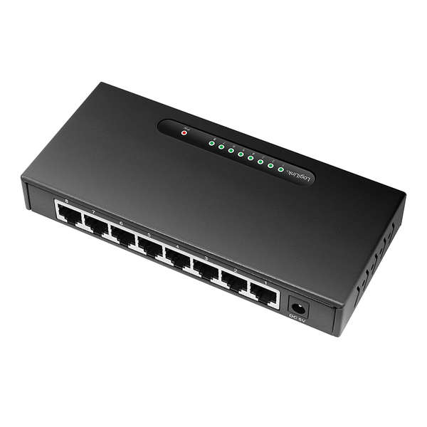 Naar omschrijving van NS0111 - 8-Port Gigabit Ethernet desktop switch, metal casing