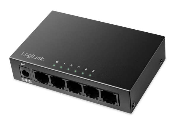 Naar omschrijving van NS0116 - Desktop Gigabit Ethernet Switch 5-port, metal case, black