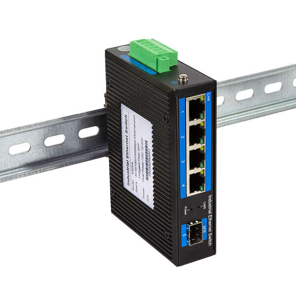 Naar omschrijving van NS204 - Industrial Gigabit Ethernet Switch, 4-Port 1000 Mbps + 1 port SFP