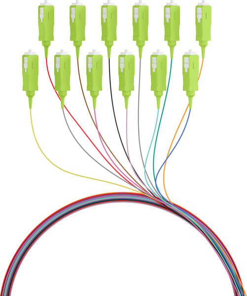 Naar omschrijving van O3326-2OM5 - Set 12st Fiber pigtail SC 50/125Mu, OM5, 2 m