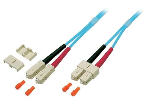 Naar omschrijving van OM3SCSC010E - Duplex Glasvezel Patchkabel om3 SC-SC 50/125, 1m Dikte 2mm