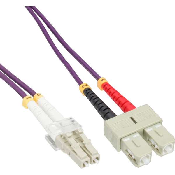 Naar omschrijving van OM4LCSC200 - Duplex Glasvezel Patchkabel om4 (100Gbit) LC-SC 50/125, 20m