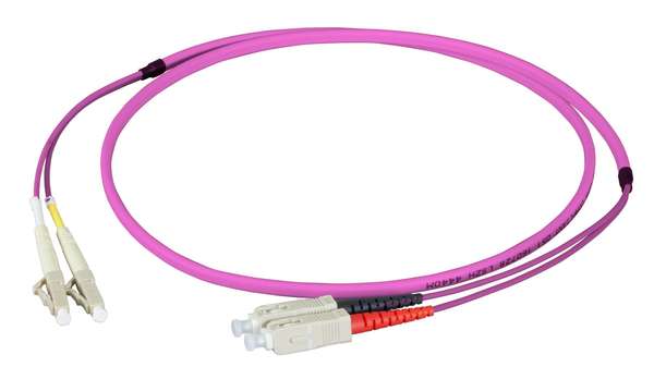 Naar omschrijving van OM4LCSC100X - Duplex GlasPatchkabel LC-SC 50/125 OM4, 10m extra mantel