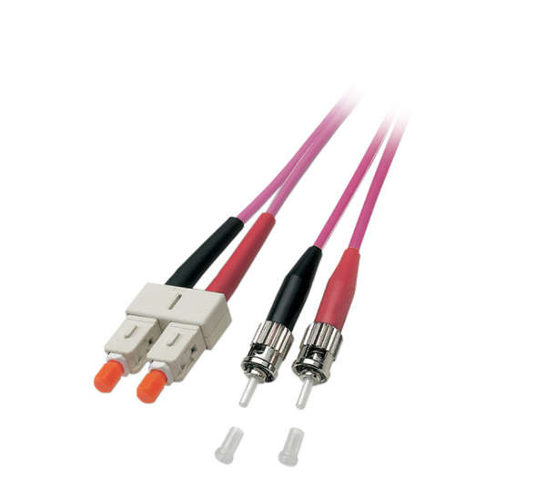 Naar omschrijving van OM4SCST100E - Duplex Glasvezel Patchkabel OM4 (100Gbit) SC-ST 50/125, 2,8mm, 10m