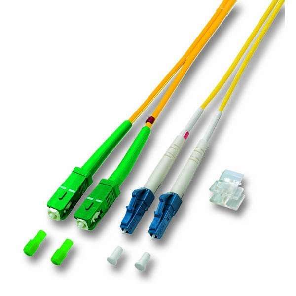 Naar omschrijving van OS2LCS8150 - Duplex Glasvezel Patchkabel LC-SC-APC 8gr 9/125 OS2,  15m