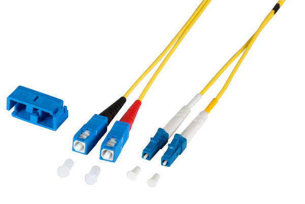 Naar omschrijving van OS2LCSC070E - Duplex Glasvezel Patchkabel LC-SC 9/125 OS2, 7m, Dikte 2mm