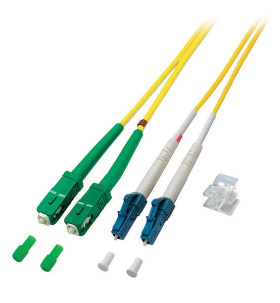 Naar omschrijving van OS2LCS8400E-SB - Duplex Glasvezel Patchkabel LC-upc / SC-APC 8gr 9/125 OS2, 2mm, 40m