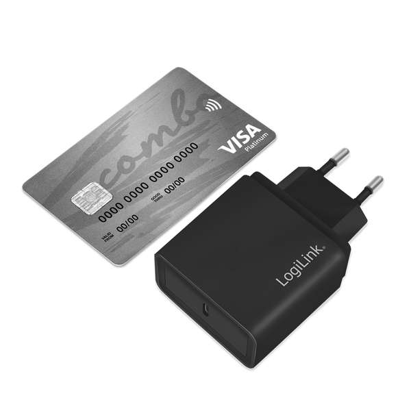 Naar omschrijving van PA0258 - USB stopcontactadapter, 1x USB C-poort, 18 W