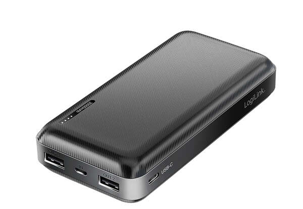 Naar omschrijving van PA0323 - Mobile Power Bank, LiPo, 20.000 mAh, black