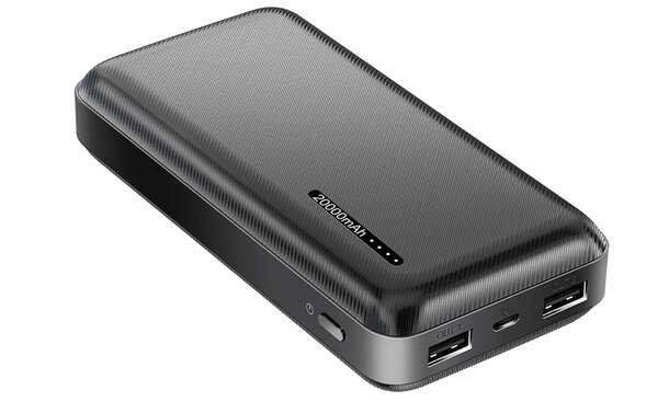 Naar omschrijving van PA0323 - Mobile Power Bank, LiPo, 20.000 mAh, black