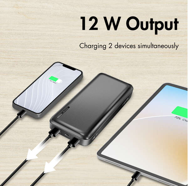 Naar omschrijving van PA0323 - Mobile Power Bank, LiPo, 20.000 mAh, black