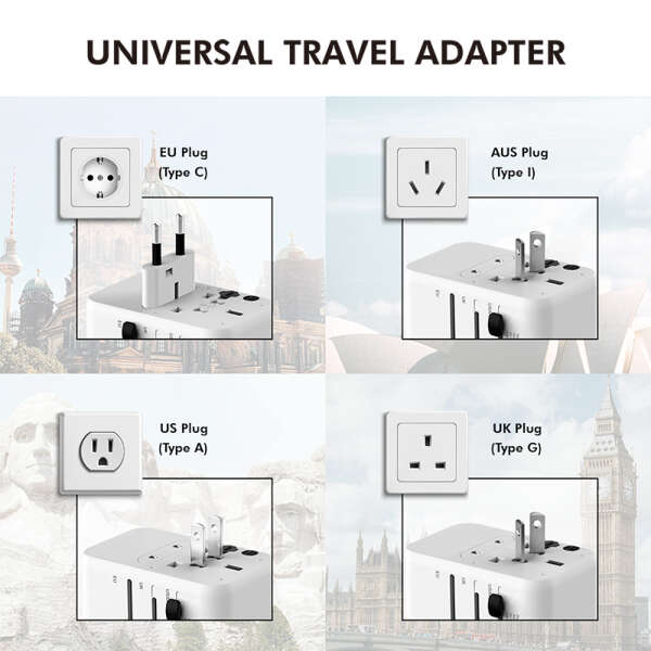 Naar omschrijving van PA0356 - Universal travelling power supply, 20 W (PD), 4x connections, white