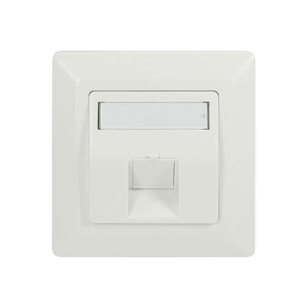 Naar omschrijving van PAWA-L-1 - Keystone faceplate for 1 keystone jack, pure white (NK4027)