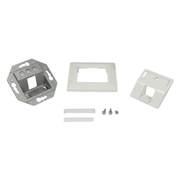 Naar omschrijving van PAWA-L-1 - Keystone faceplate for 1 keystone jack, pure white (NK4027)