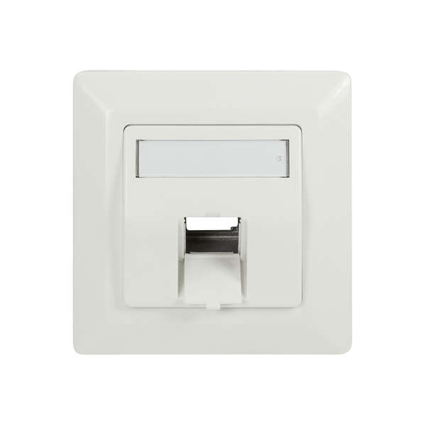 Naar omschrijving van PAWA-L-1 - Keystone faceplate for 1 keystone jack, pure white (NK4027)