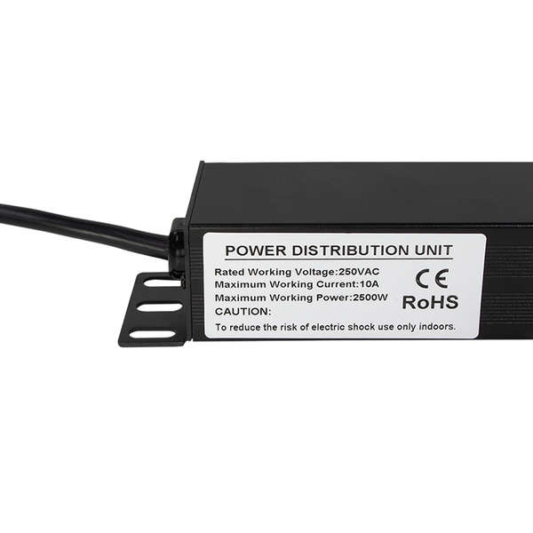 Naar omschrijving van PDU8C03 - 19 inch 8-v spanningsslof, zwart, ovespan.beveiliging C14 3m